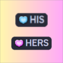 Icône E-couple tag ᶦᵐhis ♡ hers | his tag・social・fun・anime・cozy・emotes・emojis・gaming・voice