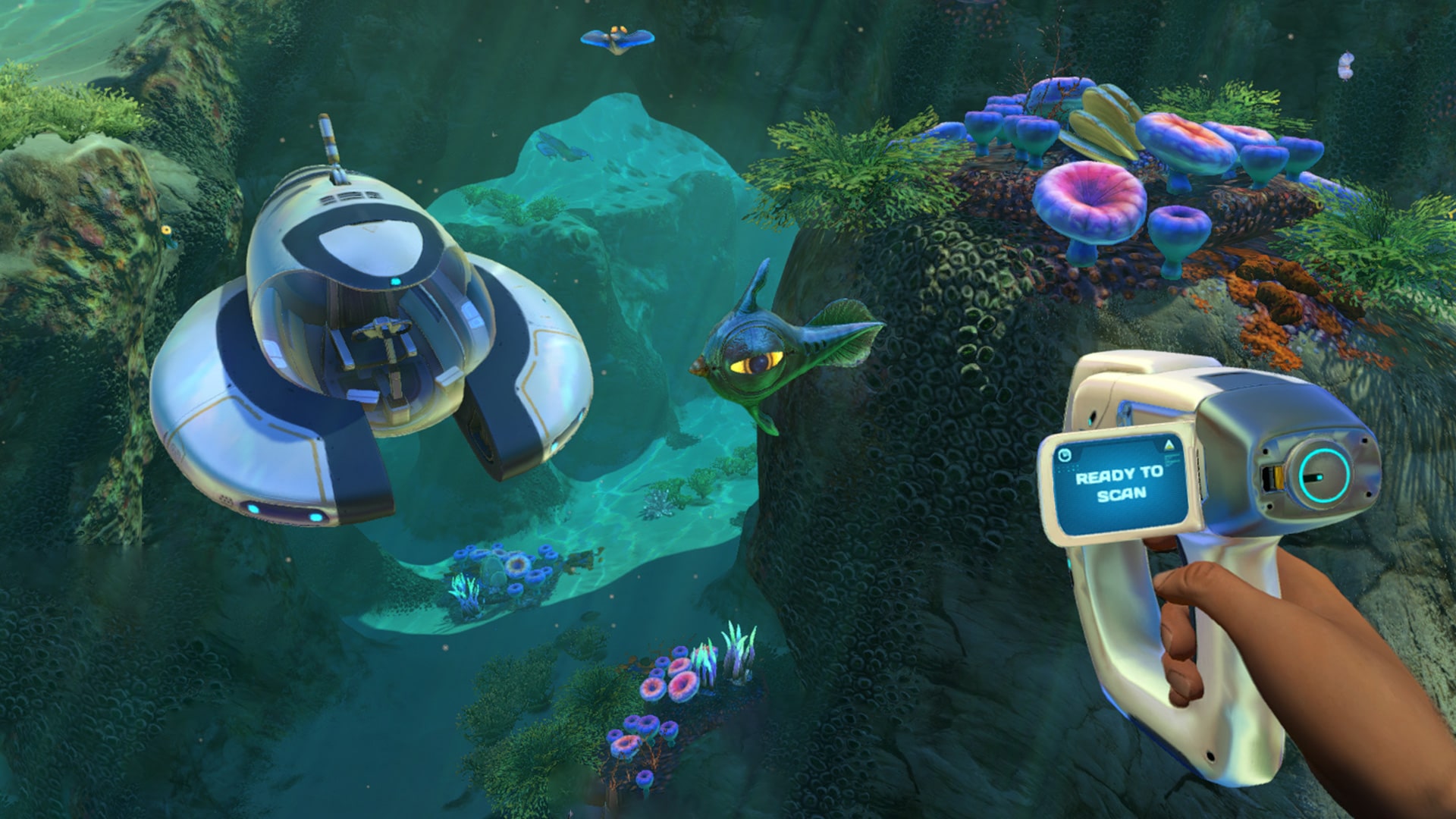 Capture d’écran du gameplay du jeu Subnautica.