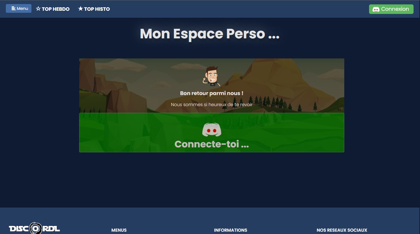 Image montrant la page de connexion.
