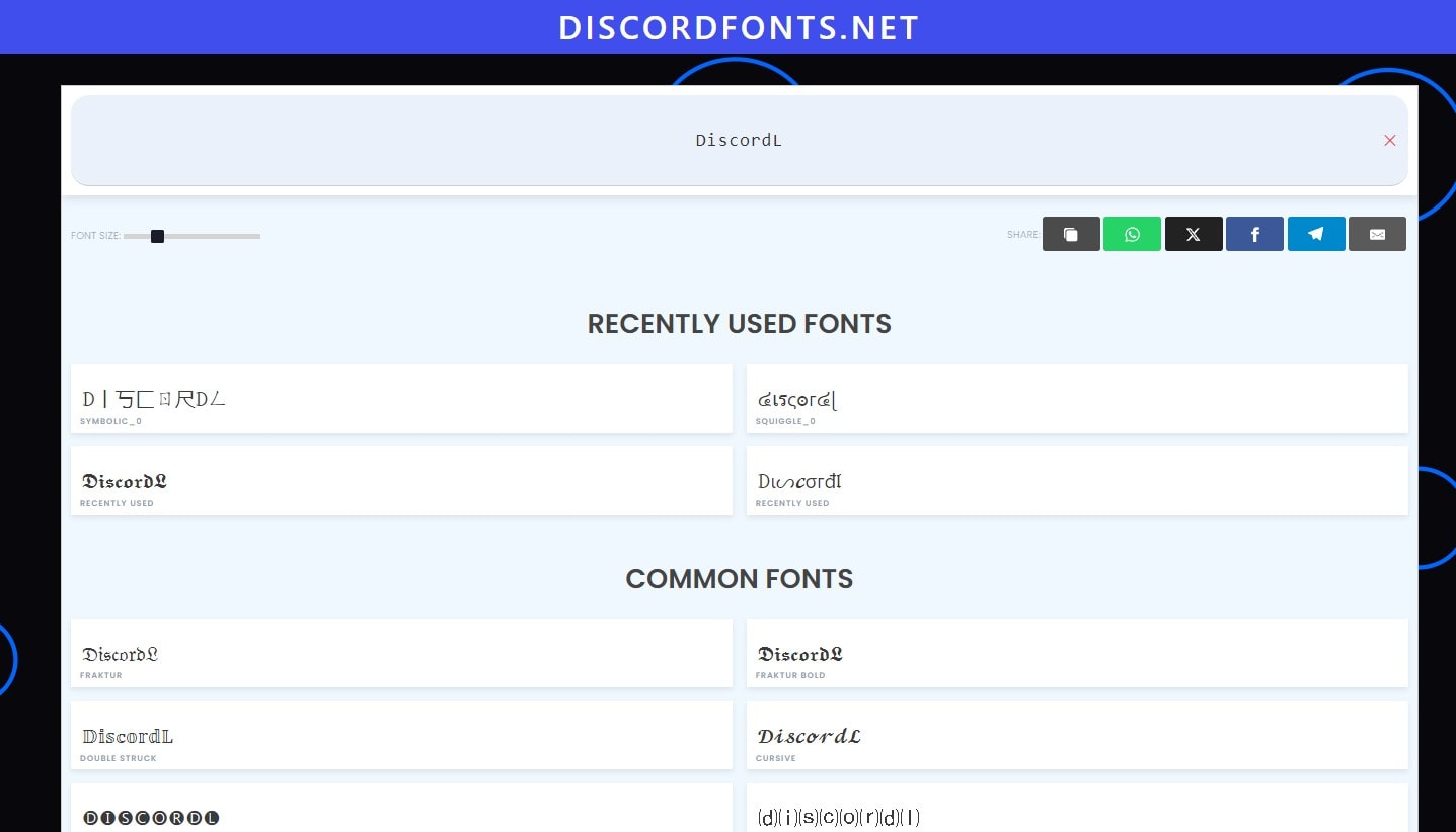 Image montrant le site DiscordFonts.net