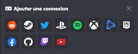 Connexions aux comptes tierces disponibles sur Discord